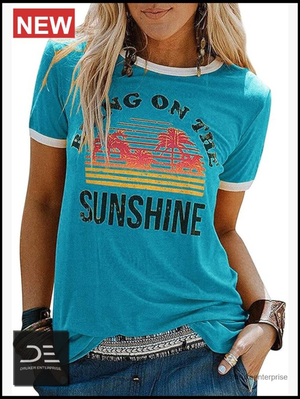 Short Sleeve Graphic T-Shirt Cotton Blend Lightweight Casual Summer Top